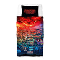 Multicoloured - Front - Stranger Things Hawkins Town Map Reversible Duvet Set
