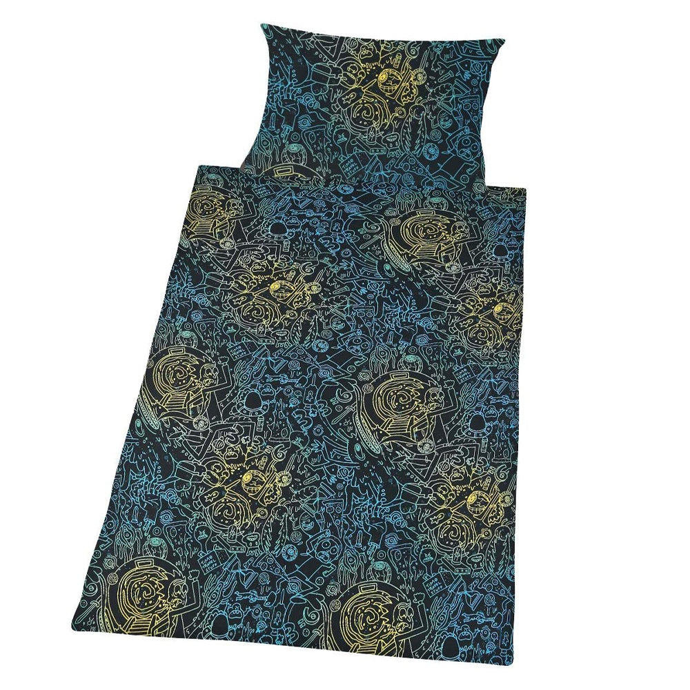 Multicoloured - Back - Rick And Morty UFO Reversible Duvet Set
