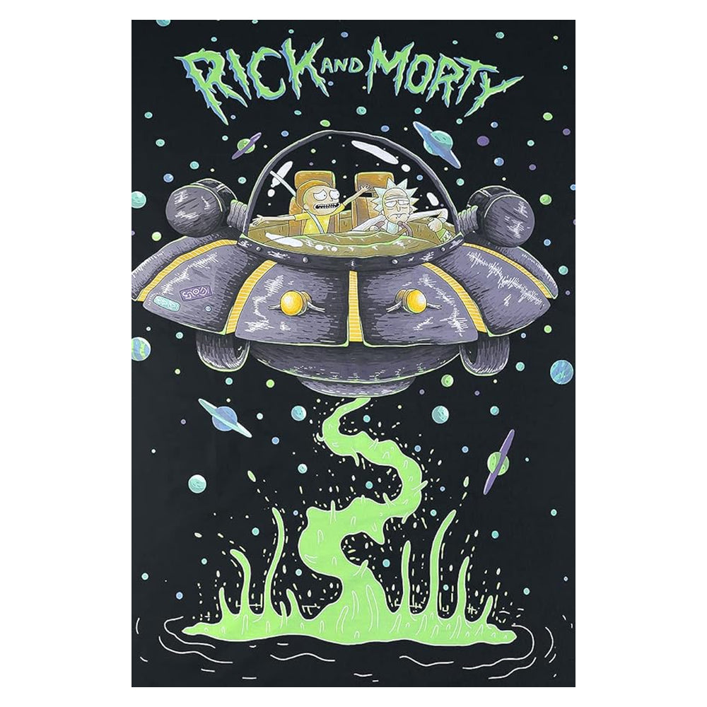 Multicoloured - Lifestyle - Rick And Morty UFO Reversible Duvet Set