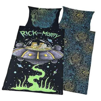 Multicoloured - Side - Rick And Morty UFO Reversible Duvet Set