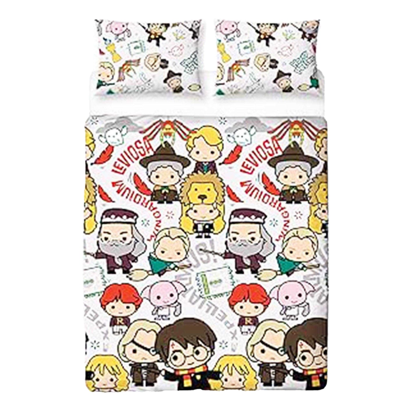 Multicoloured - Side - Harry Potter Chibi Reversible Duvet Set
