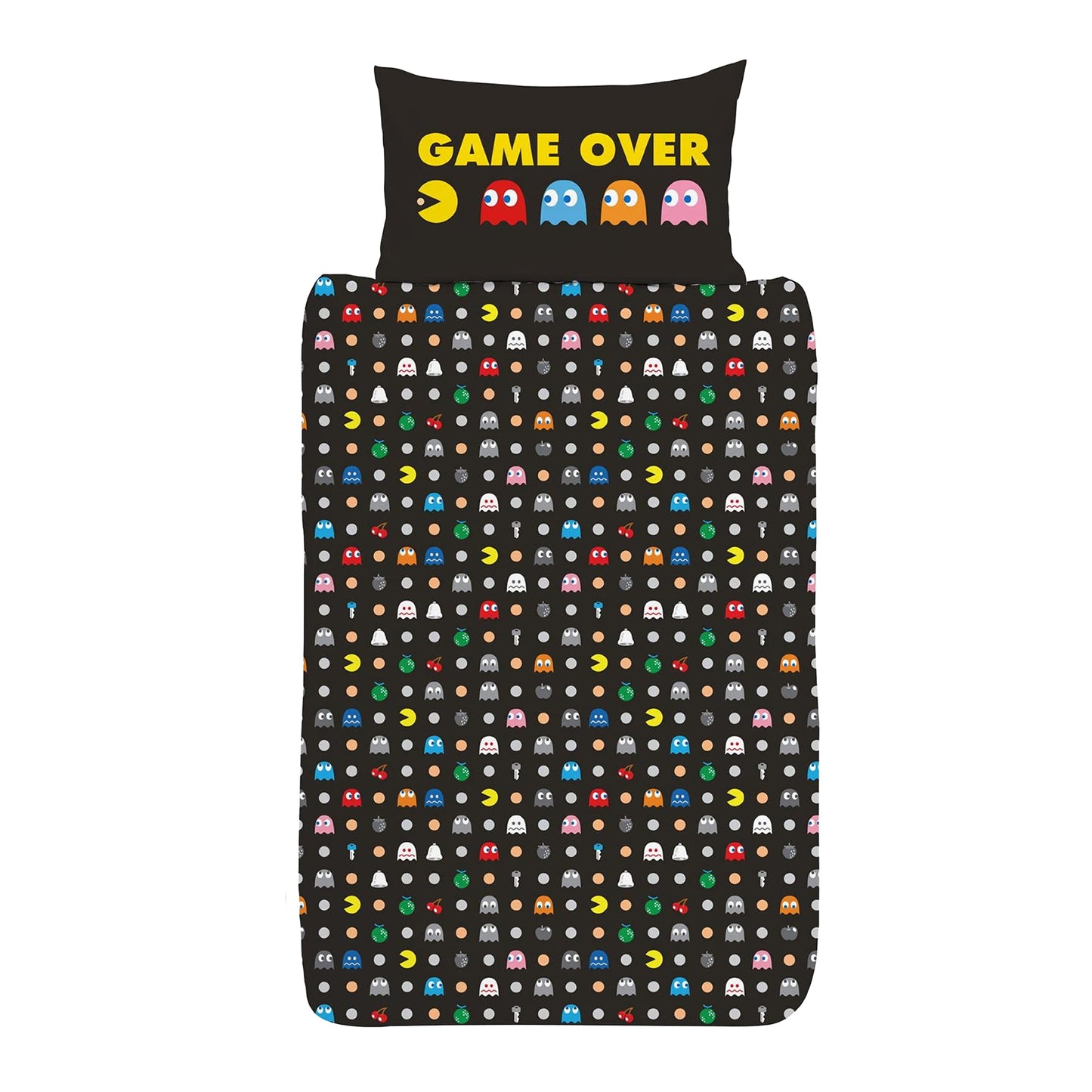 Multicoloured - Back - Pac-Man Maze Reversible Duvet Set