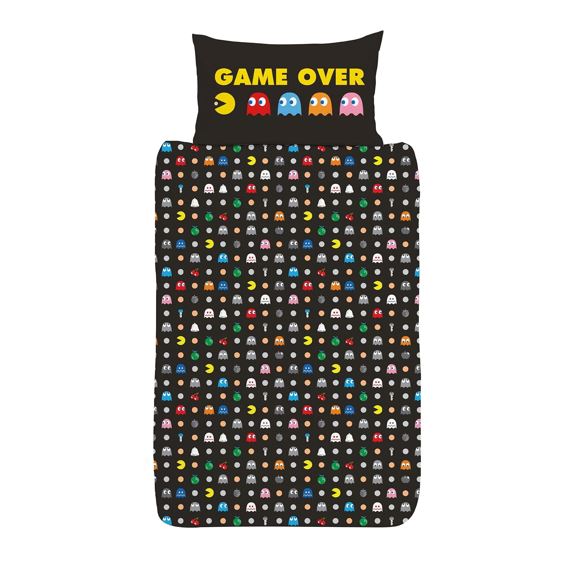Multicoloured - Back - Pac-Man Maze Reversible Duvet Set