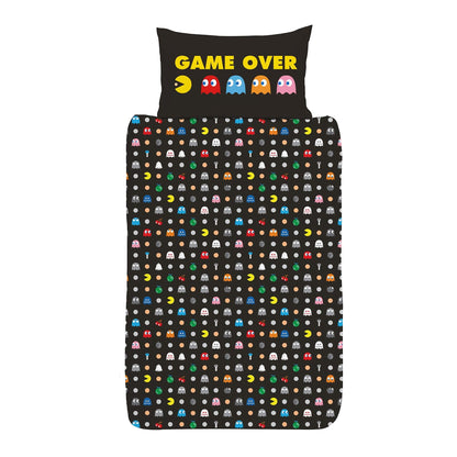Multicoloured - Back - Pac-Man Maze Reversible Duvet Set