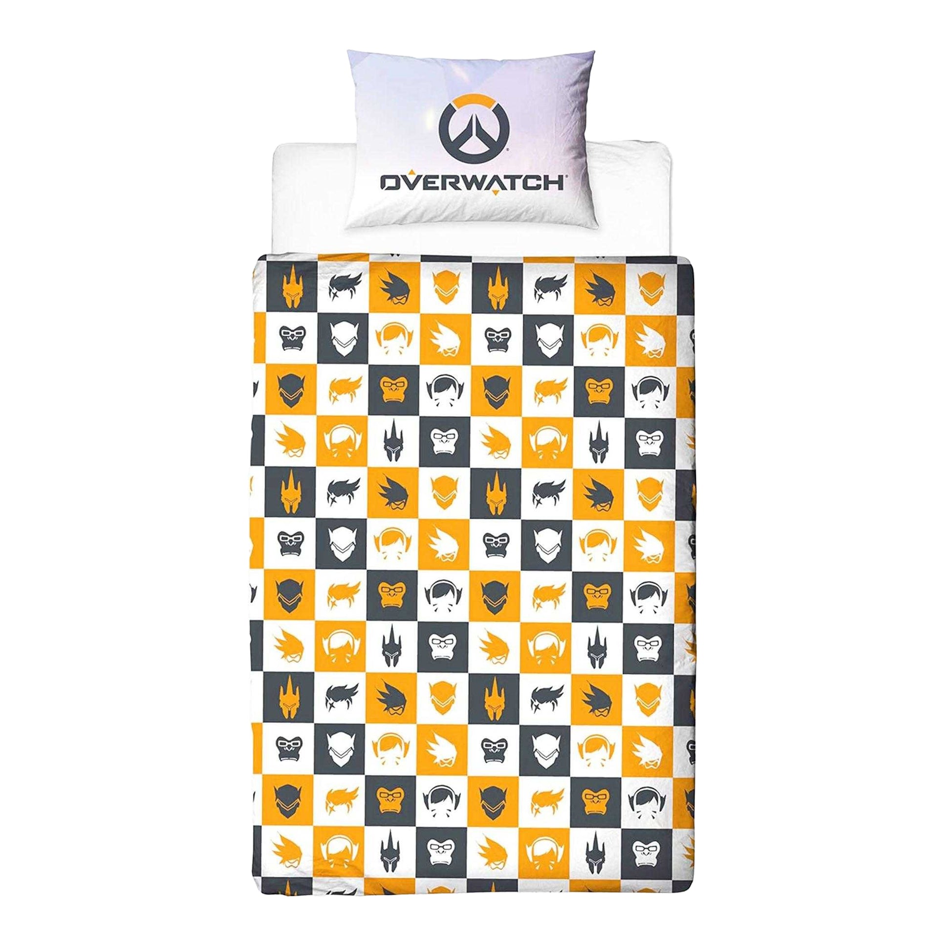 Multicoloured - Back - Overwatch Eat Sleep Character Reversible Duvet Set