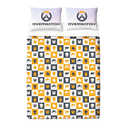 Multicoloured - Lifestyle - Overwatch Eat Sleep Character Reversible Duvet Set