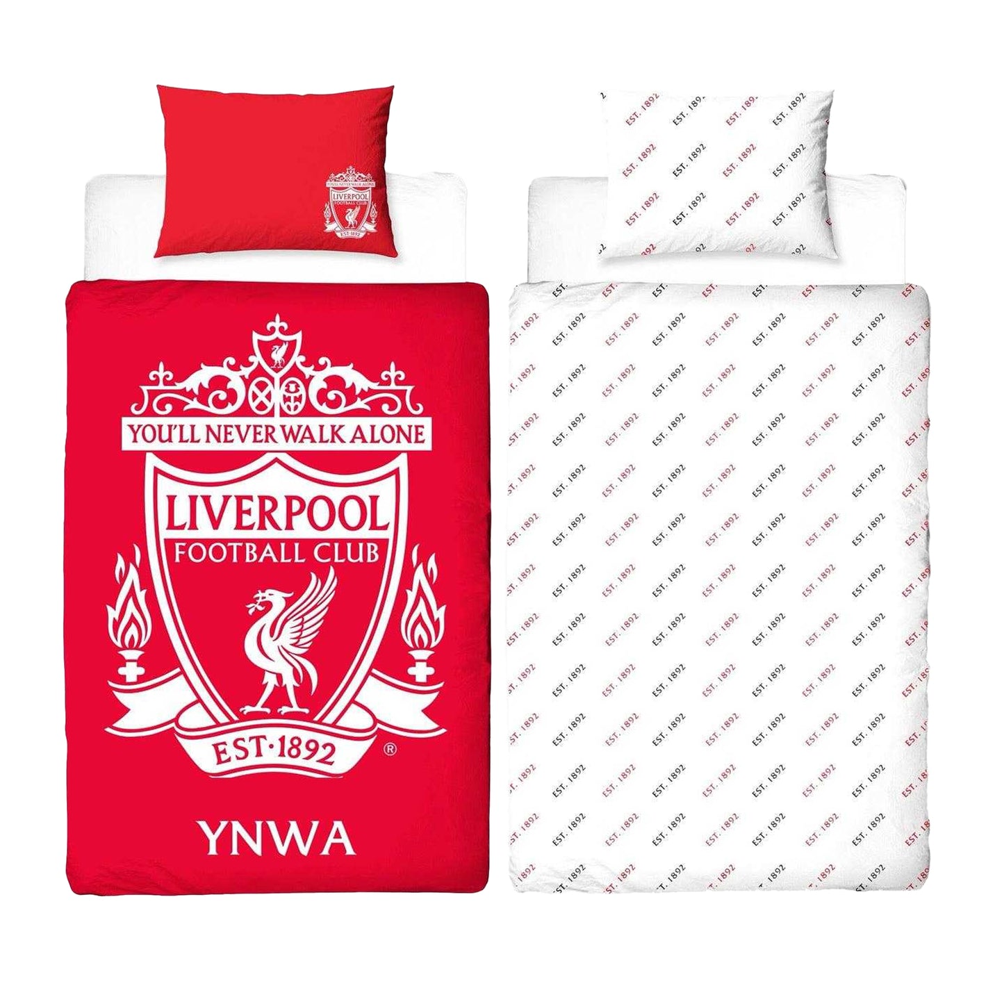 Red-White - Side - Liverpool FC You´ll Never Walk Alone Reversible Duvet Set