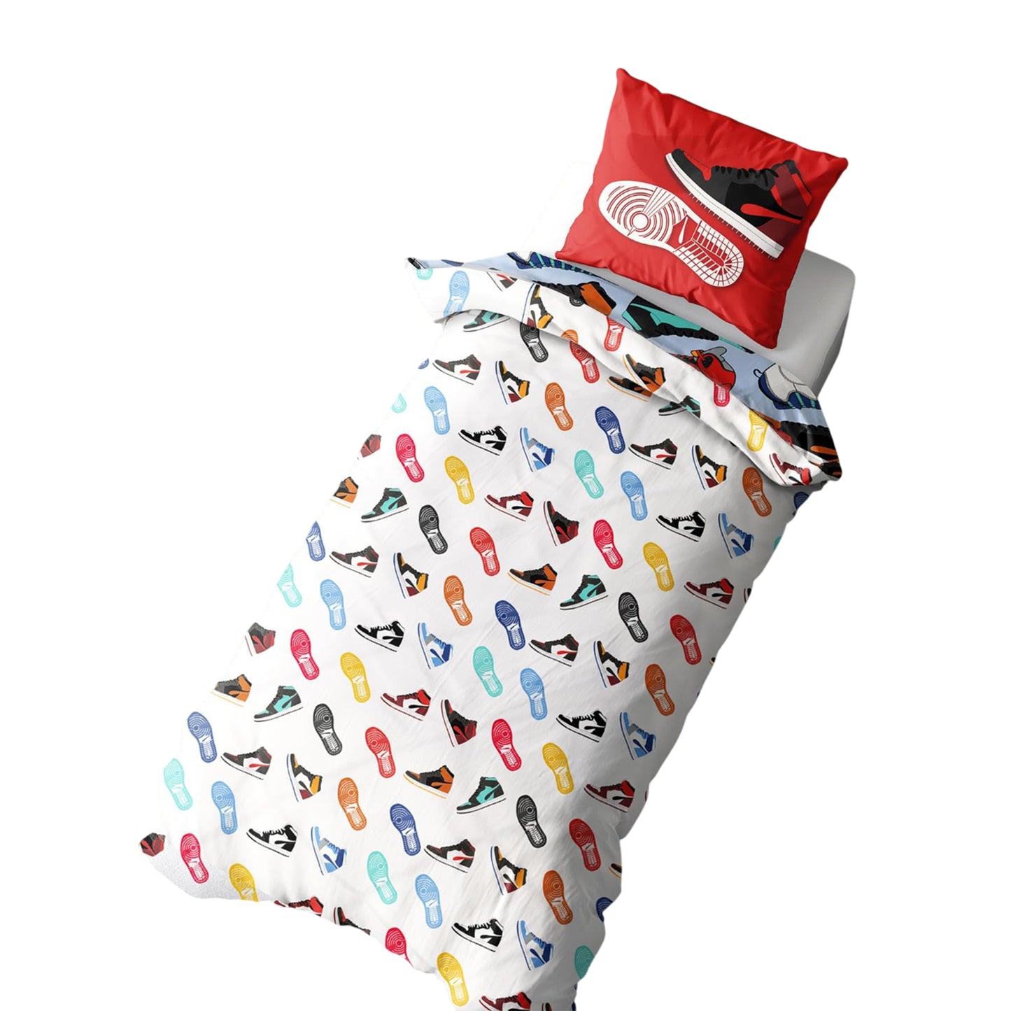 Multicoloured - Back - K Collection Sneaker City Reversible Duvet Set