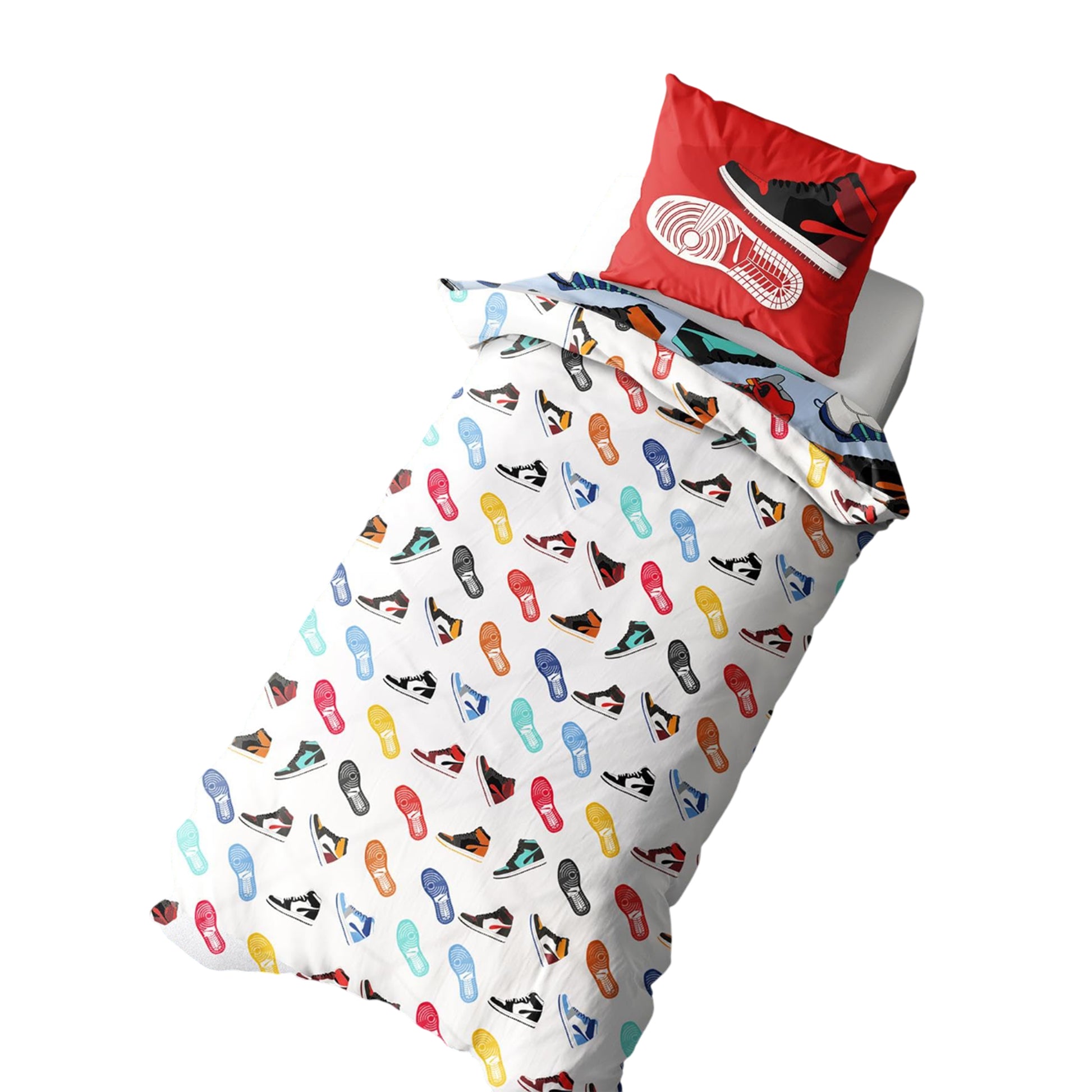 Multicoloured - Back - K Collection Sneaker City Reversible Duvet Set