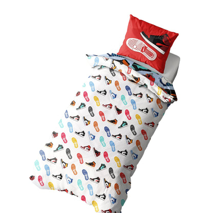 Multicoloured - Back - K Collection Sneaker City Reversible Duvet Set
