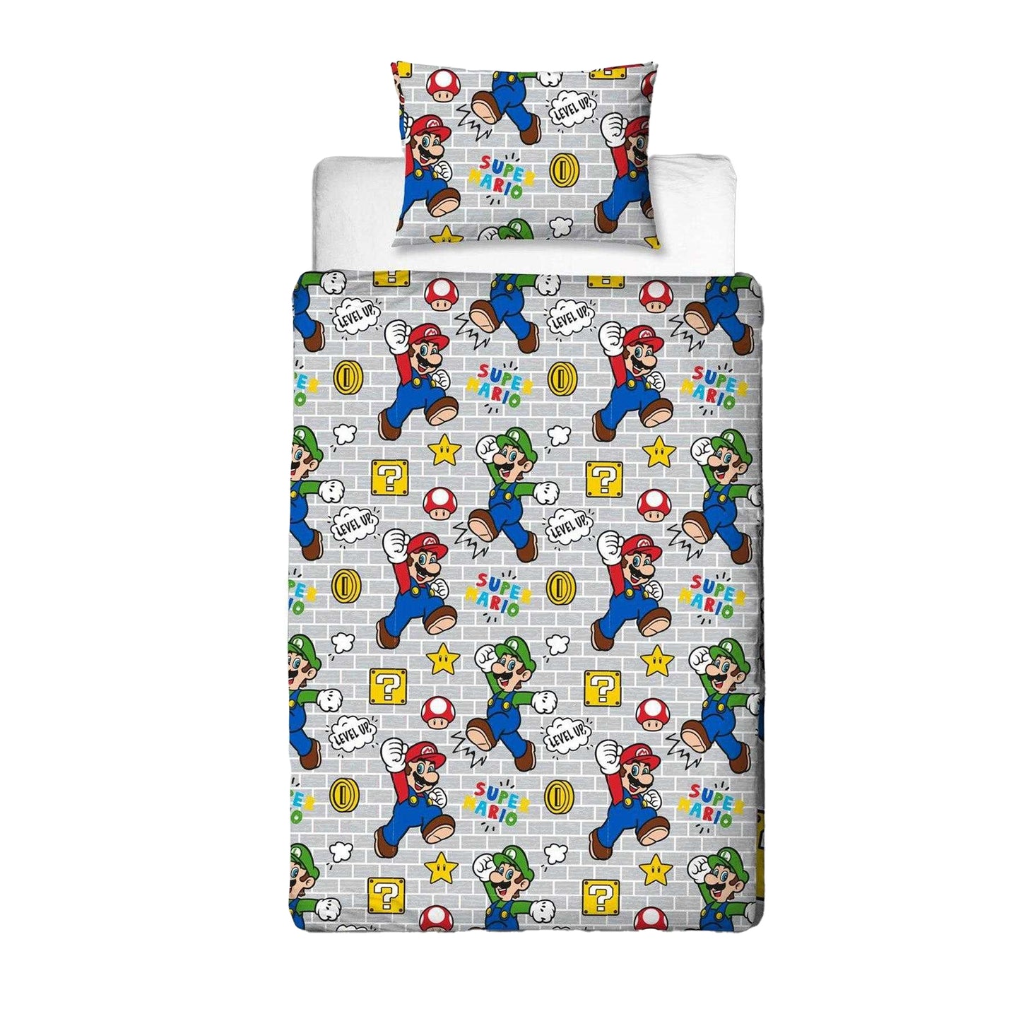 Multicoloured - Back - Super Mario Reversible Duvet Set