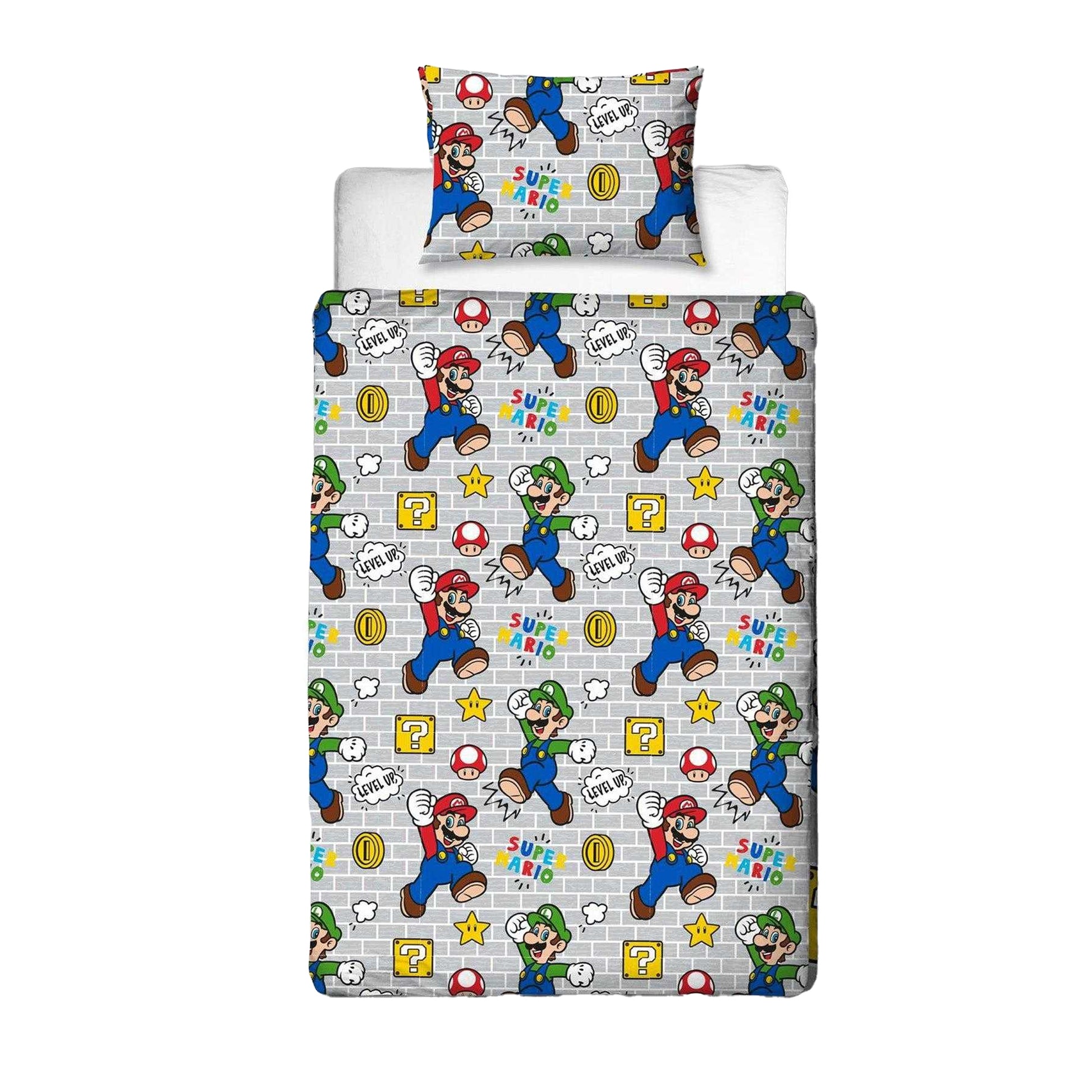 Multicoloured - Back - Super Mario Reversible Duvet Set