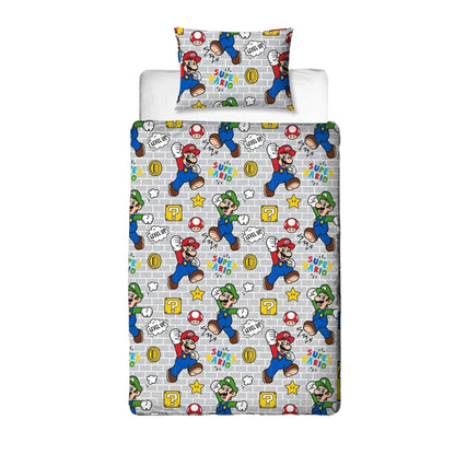 Multicoloured - Back - Super Mario Reversible Duvet Set