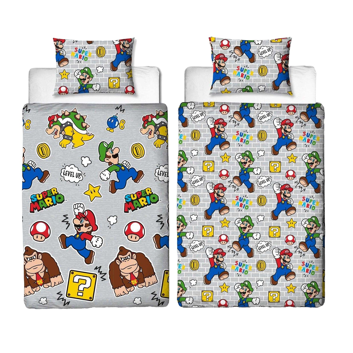 Multicoloured - Side - Super Mario Reversible Duvet Set