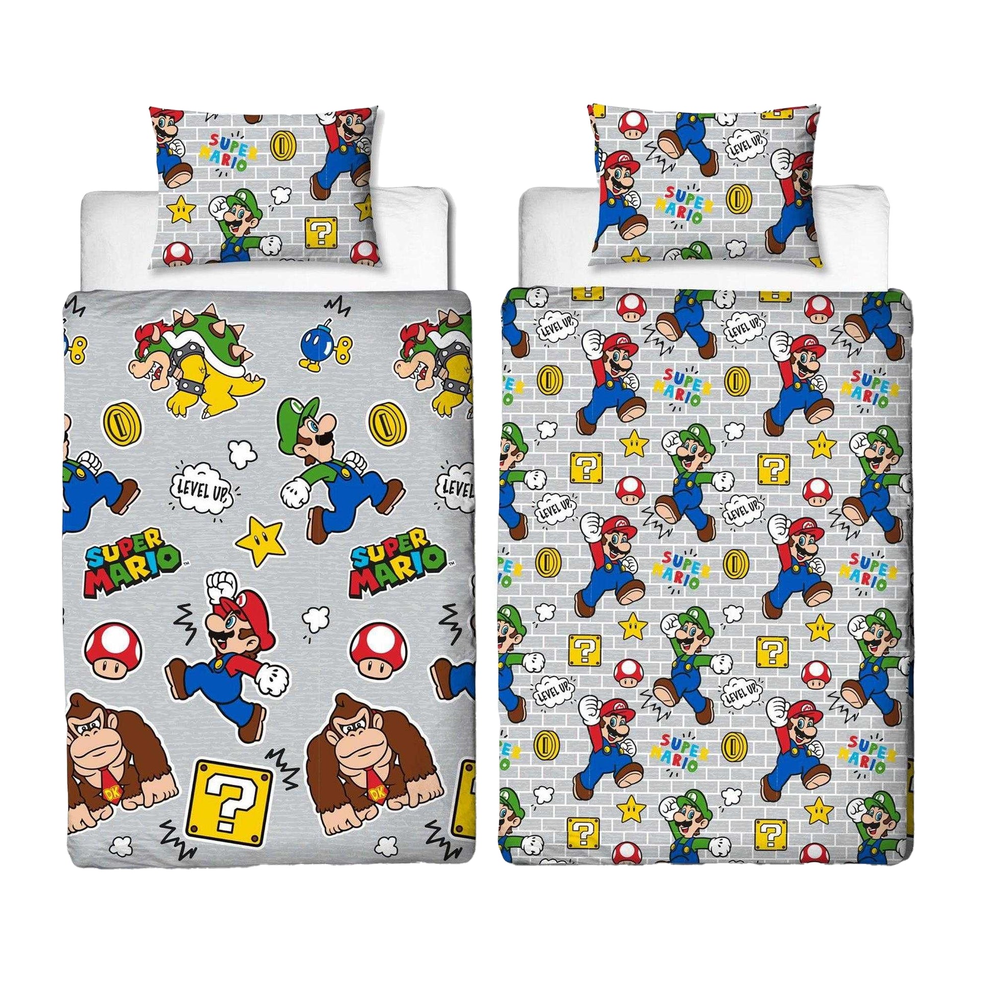 Multicoloured - Side - Super Mario Reversible Duvet Set
