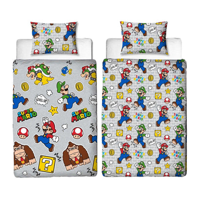 Multicoloured - Side - Super Mario Reversible Duvet Set
