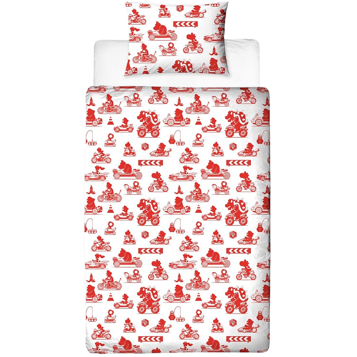 Multicoloured - Side - Mario Kart Reversible Duvet Set