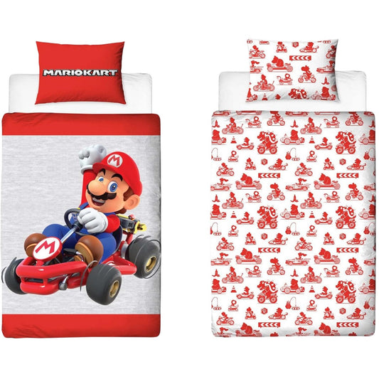 Multicoloured - Front - Mario Kart Reversible Duvet Set