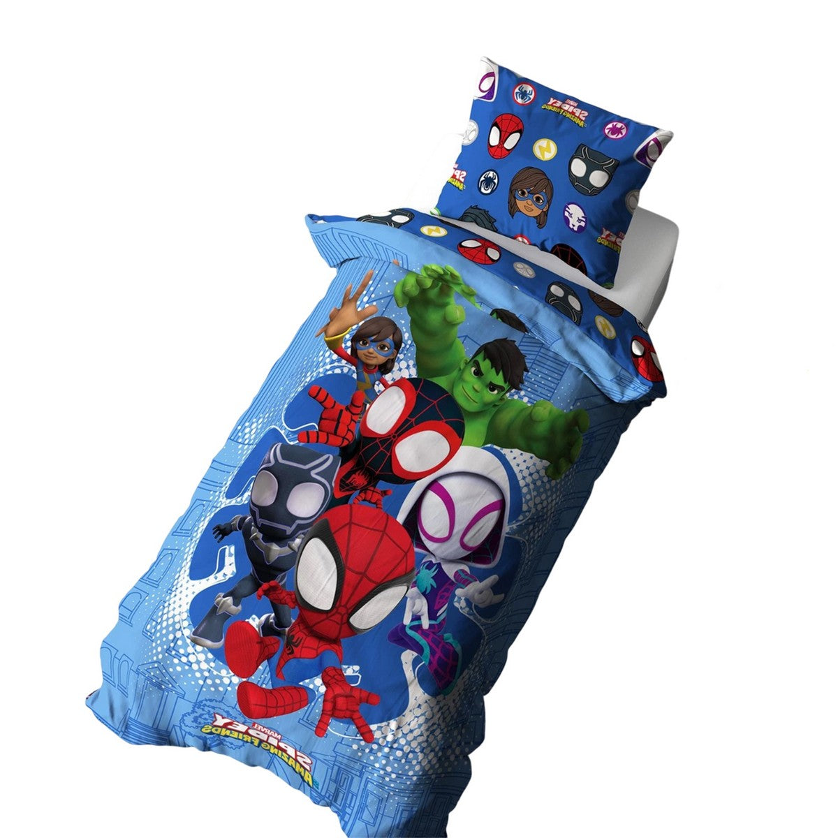 Multicoloured - Back - Disney Spidey and His Amazing Friends Reversible Duvet Set
