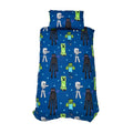Green-Blue - Back - Minecraft Reversible Creeper Duvet Set