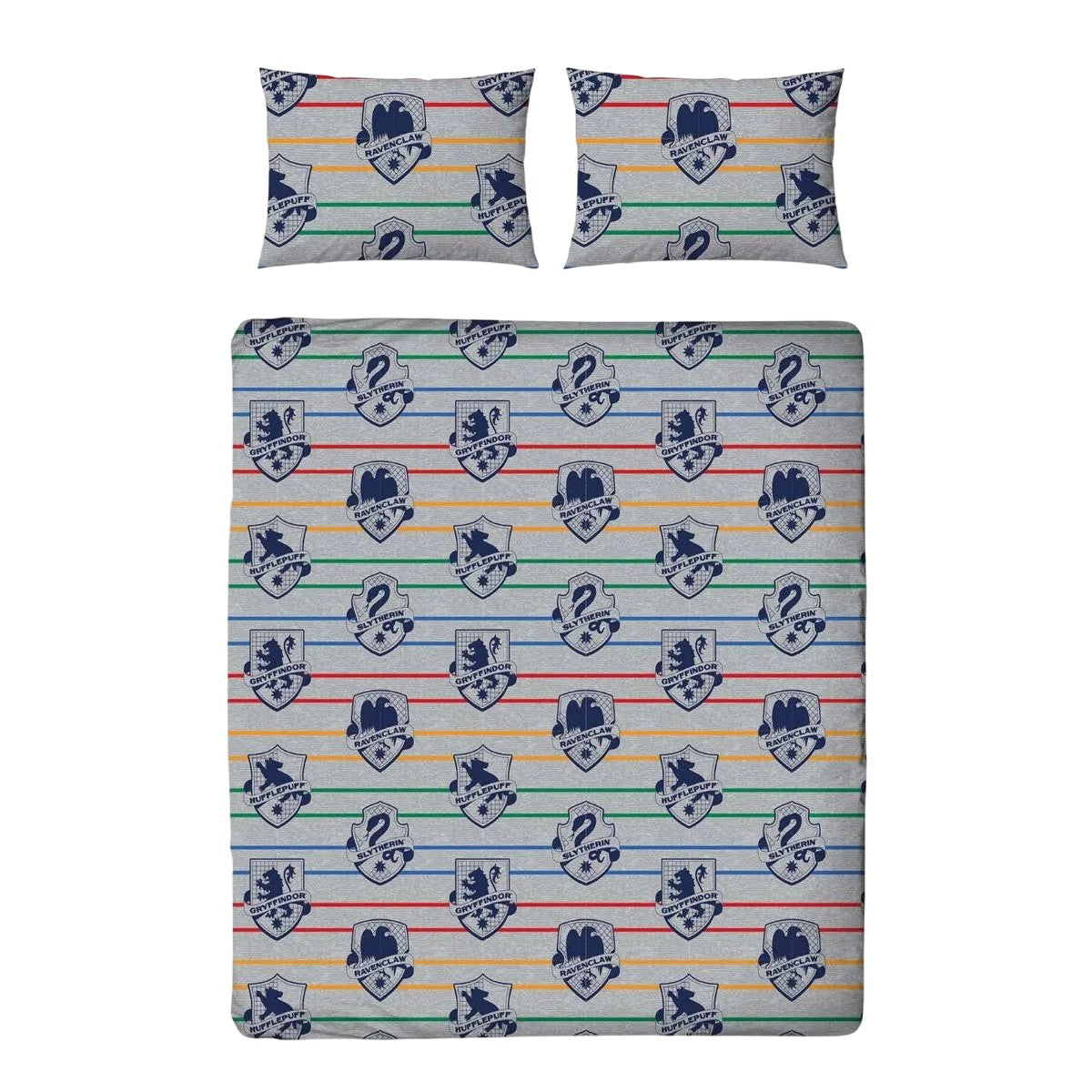 Multicoloured - Back - Harry Potter Hogwarts Reversible Duvet Set