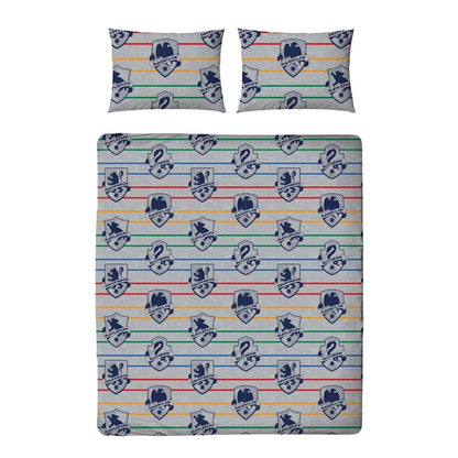 Multicoloured - Back - Harry Potter Hogwarts Reversible Duvet Set
