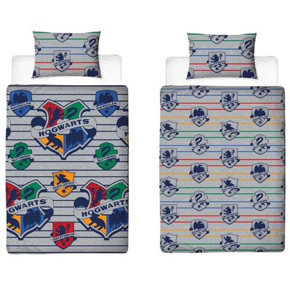 Multicoloured - Side - Harry Potter Hogwarts Reversible Duvet Set