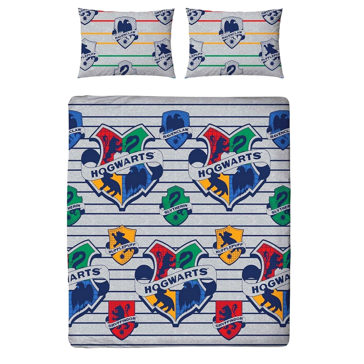 Multicoloured - Front - Harry Potter Hogwarts Reversible Duvet Set