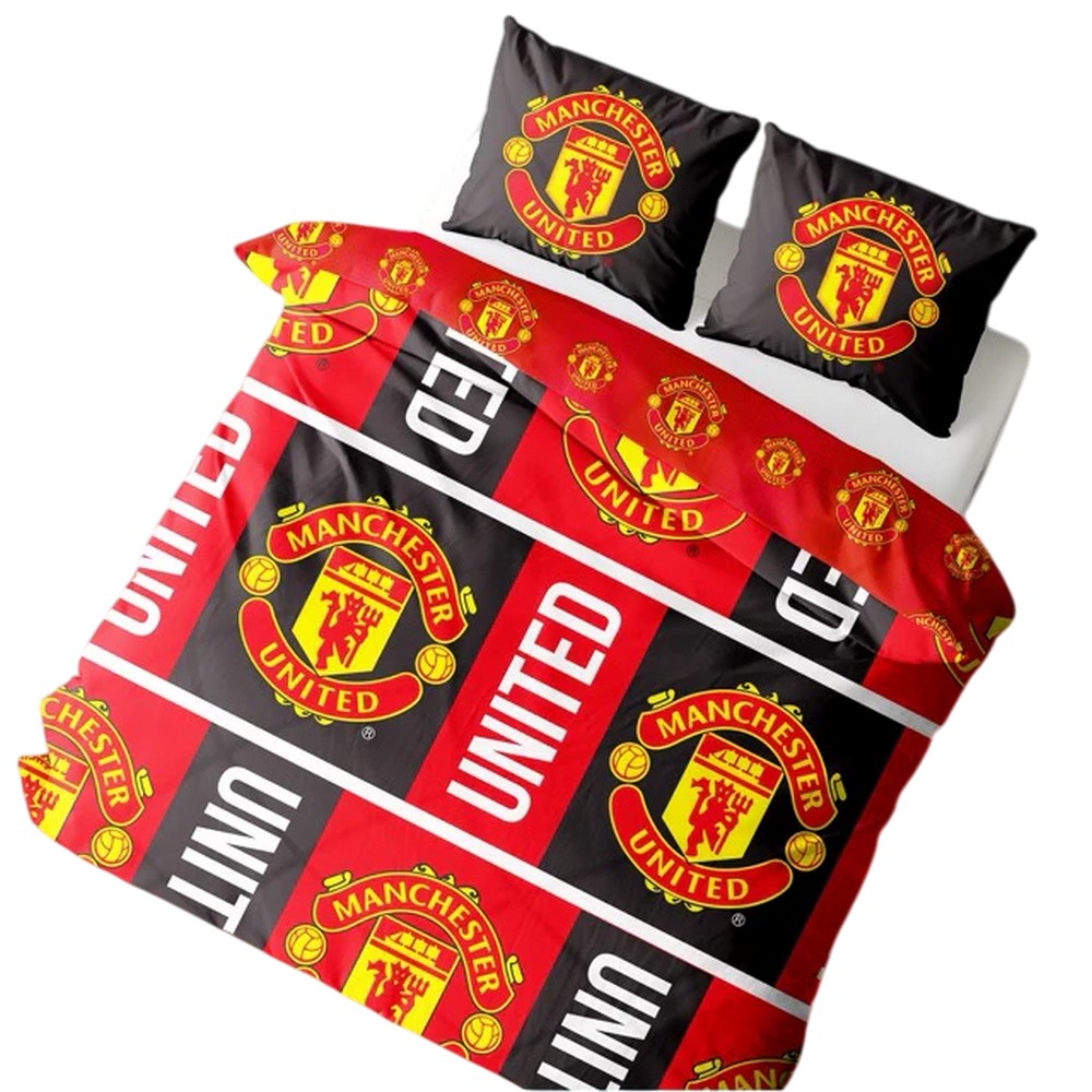 Red-Black-Yellow - Side - Manchester United FC Reversible Duvet Set