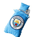 Blue - Back - Manchester City FC Crest Reversible Duvet Set