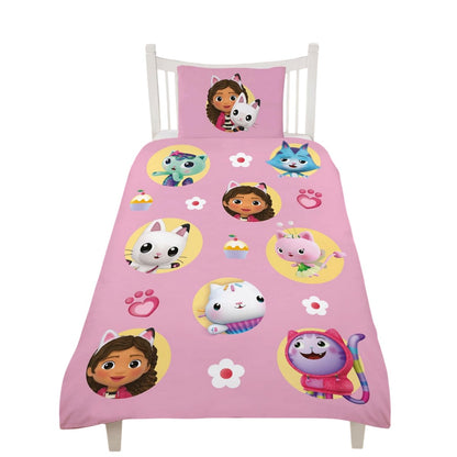Multicoloured - Back - Gabby's Dollhouse Reversible Gabby and Friends Duvet Set