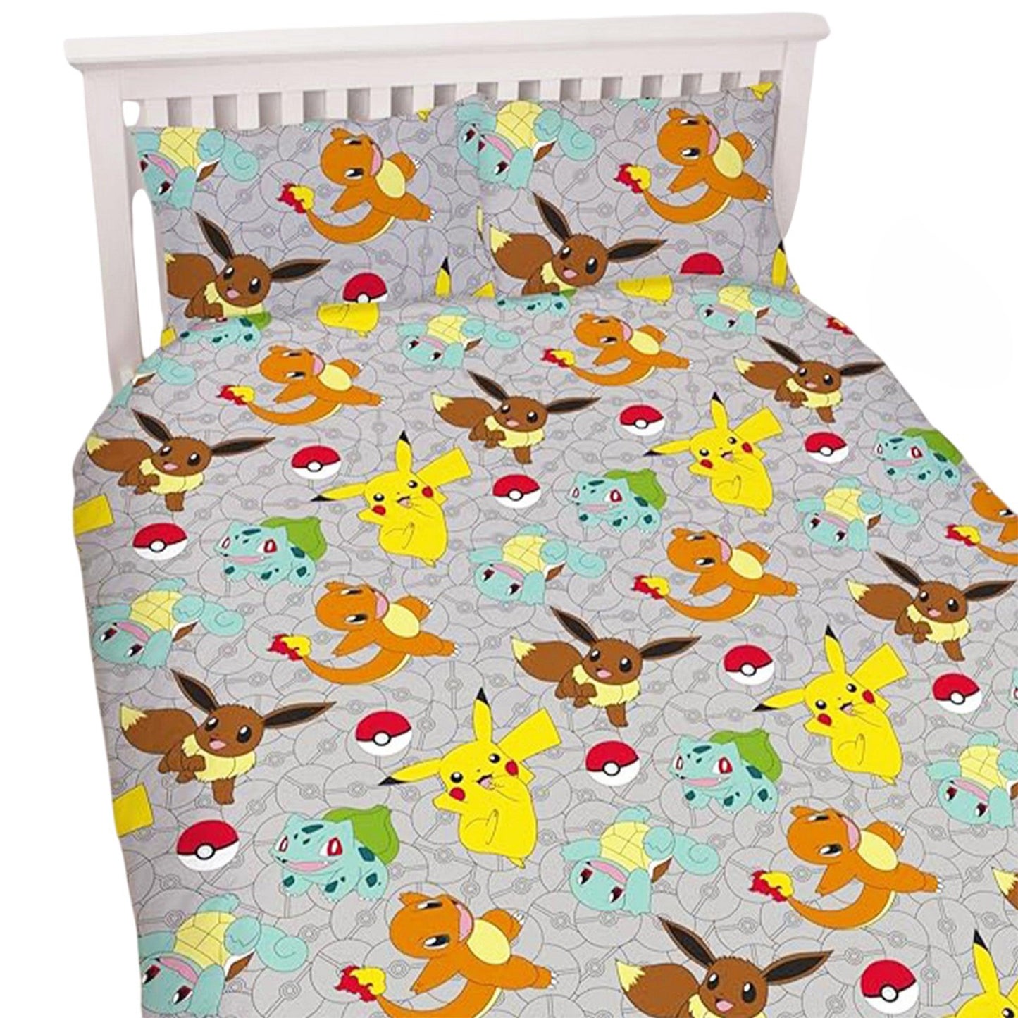 Multicoloured - Side - Pokemon Repeat Print Reversible Duvet Set