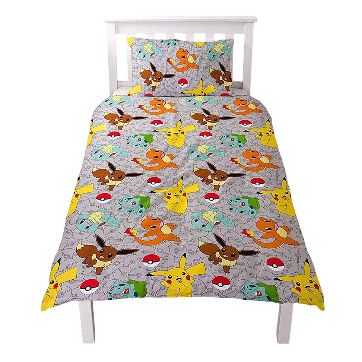 Multicoloured - Back - Pokemon Repeat Print Reversible Duvet Set
