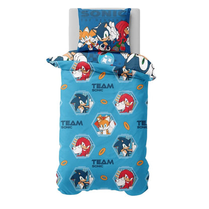 Multicoloured - Side - Sonic The Hedgehog Team Reversible Duvet Set