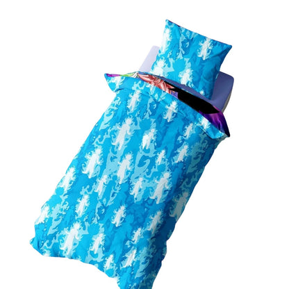 Multicoloured-Multicoloured - Side - Dragon Ball Z Reversible Goku & Vegeta Duvet Set