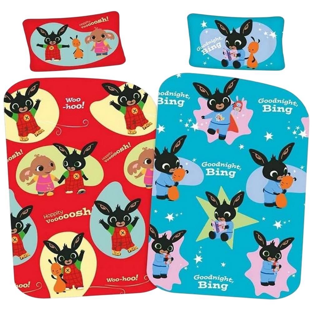 Multicoloured - Front - Bing Bunny Hoppity Voosh Reversible Duvet Set