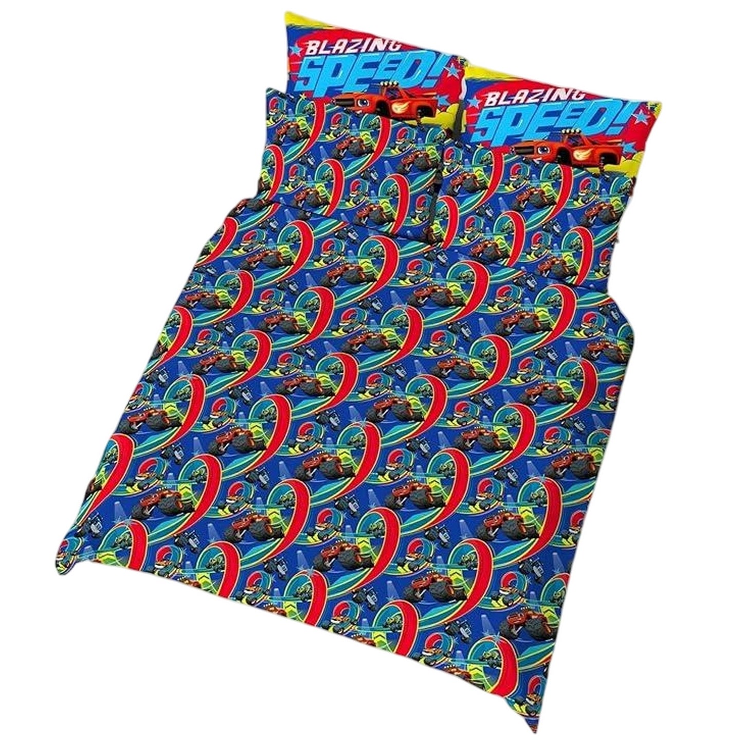 Multicoloured - Side - Blaze & The Monster Machines Blazing Speed Reversible Duvet Set