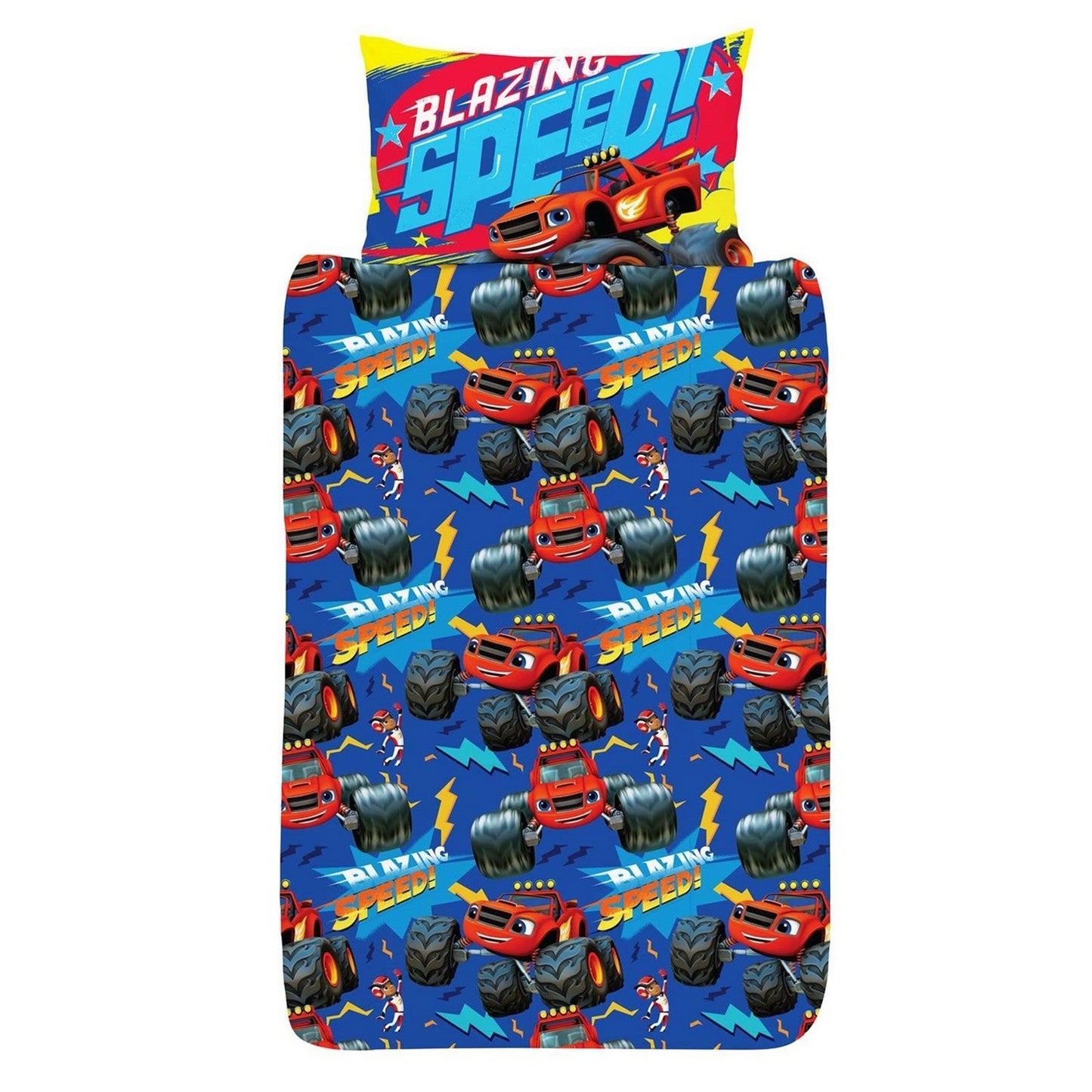 Multicoloured - Back - Blaze & The Monster Machines Blazing Speed Reversible Duvet Set
