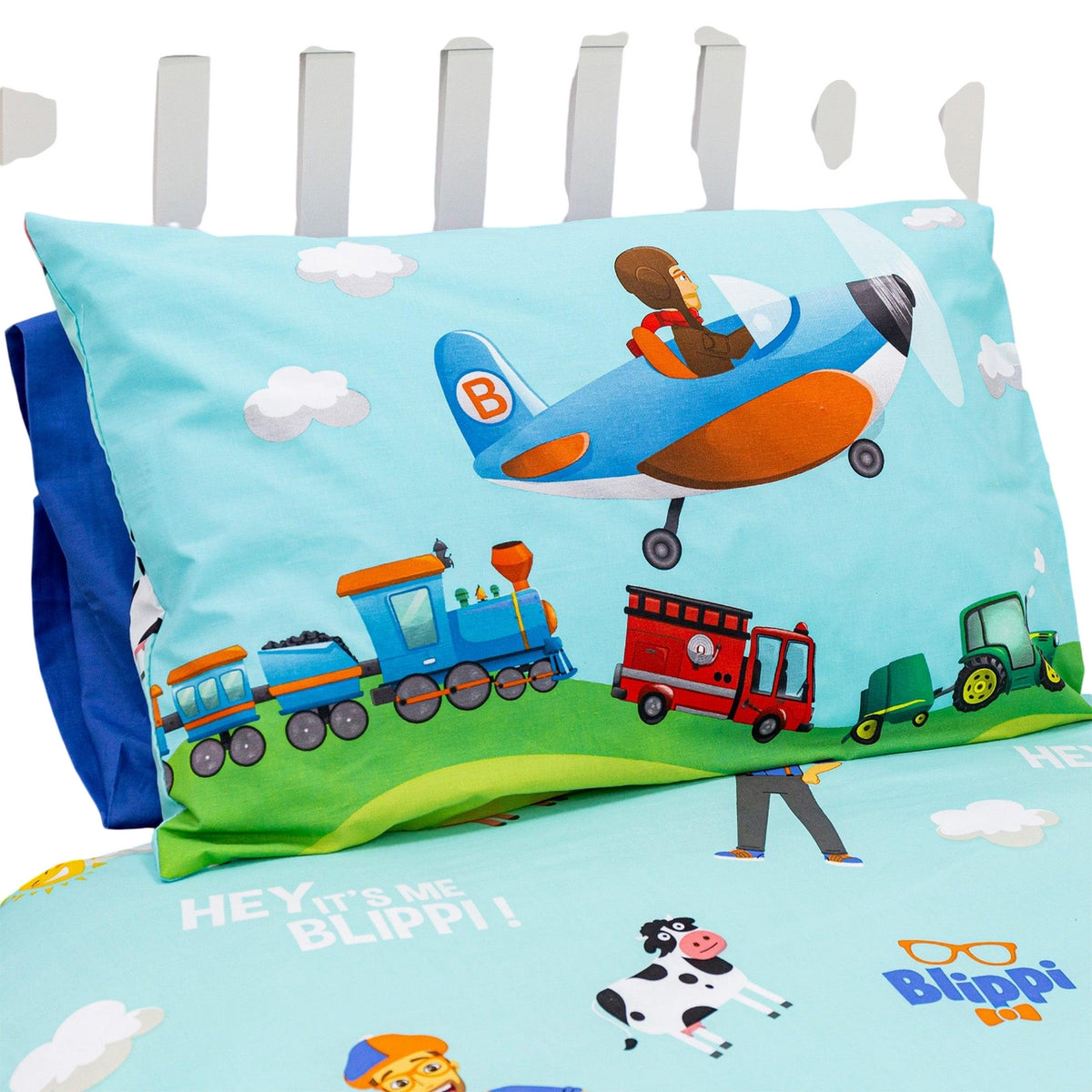 Multicoloured - Side - Blippi Digger Adventure And Farm Fun Reversible Duvet Set