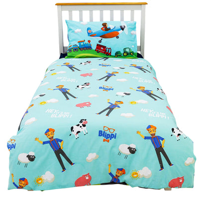 Multicoloured - Pack Shot - Blippi Digger Adventure And Farm Fun Reversible Duvet Set