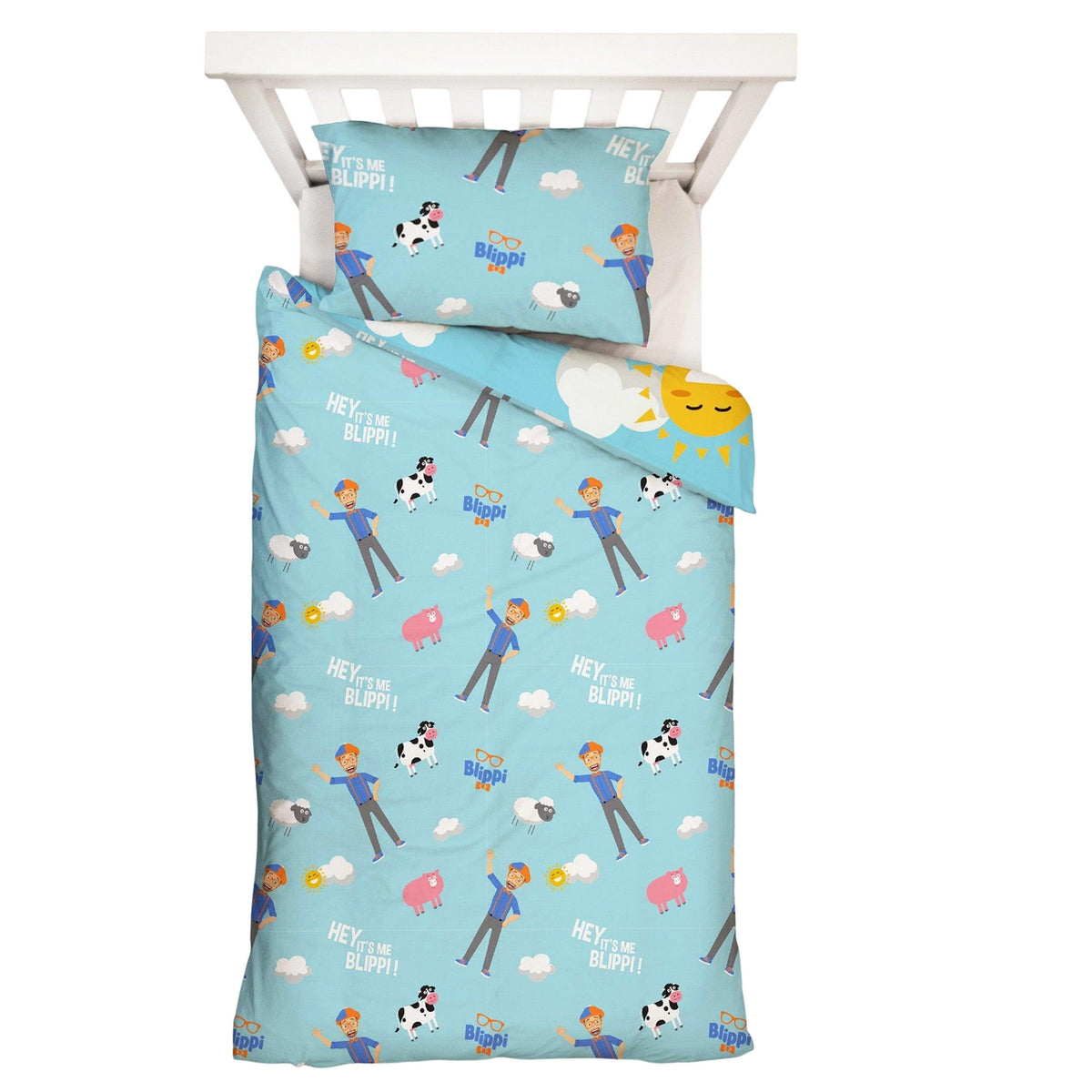 Multicoloured - Close up - Blippi Digger Adventure And Farm Fun Reversible Duvet Set