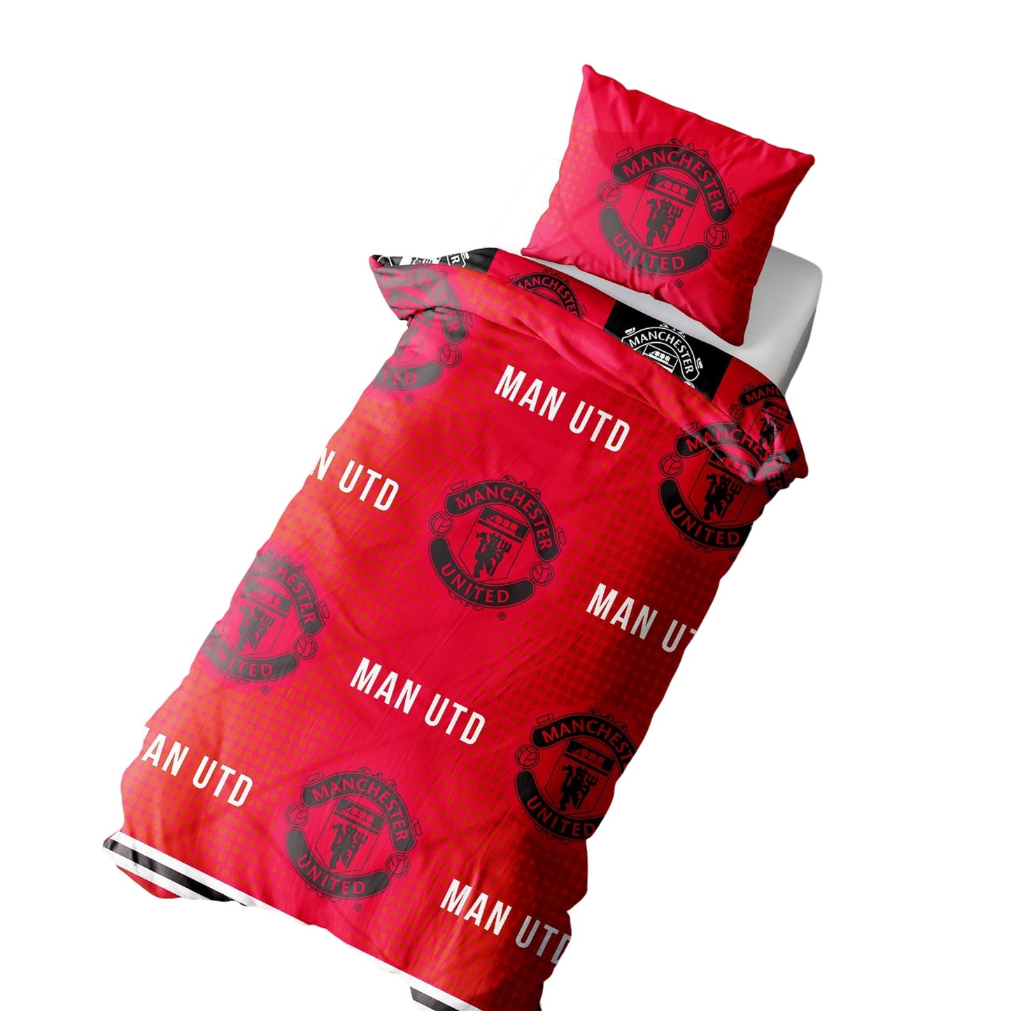 Red-Black-White - Front - Manchester United FC Honour Reversible Duvet Set