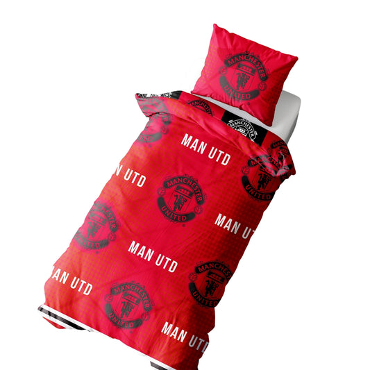 Red-Black-White - Front - Manchester United FC Honour Reversible Duvet Set