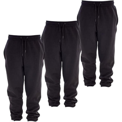 Black - Side - Keanu Childrens-Kids Cotton Blend Regular Jogging Bottoms (Pack of 2)