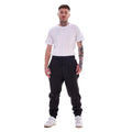 Black - Back - Keanu Mens Cotton Blend Slim Jogging Bottoms (Pack of 2)