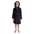 Black - Back - Keanu Childrens-Kids Cotton Dressing Gown
