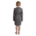 Grey - Back - Keanu Childrens-Kids Cotton Dressing Gown