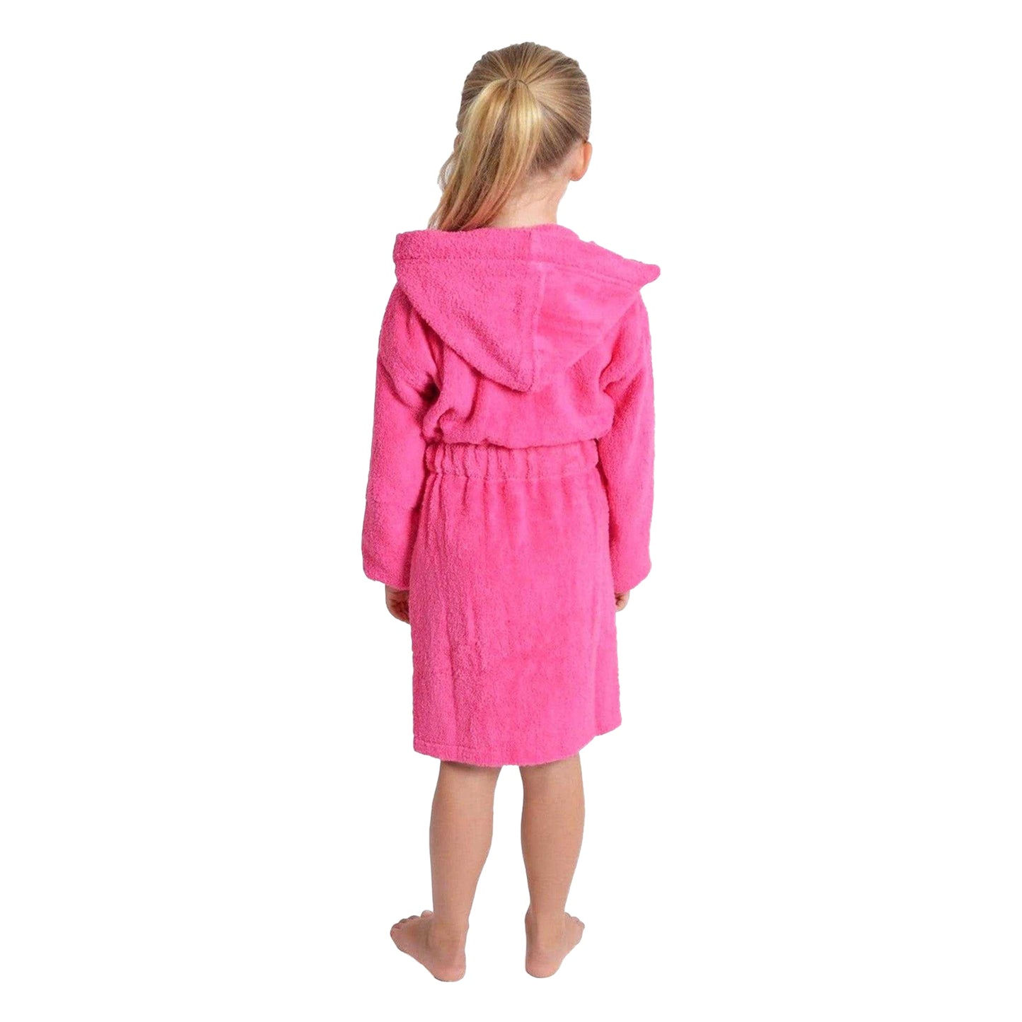 Pink - Back - Keanu Childrens-Kids Cotton Dressing Gown