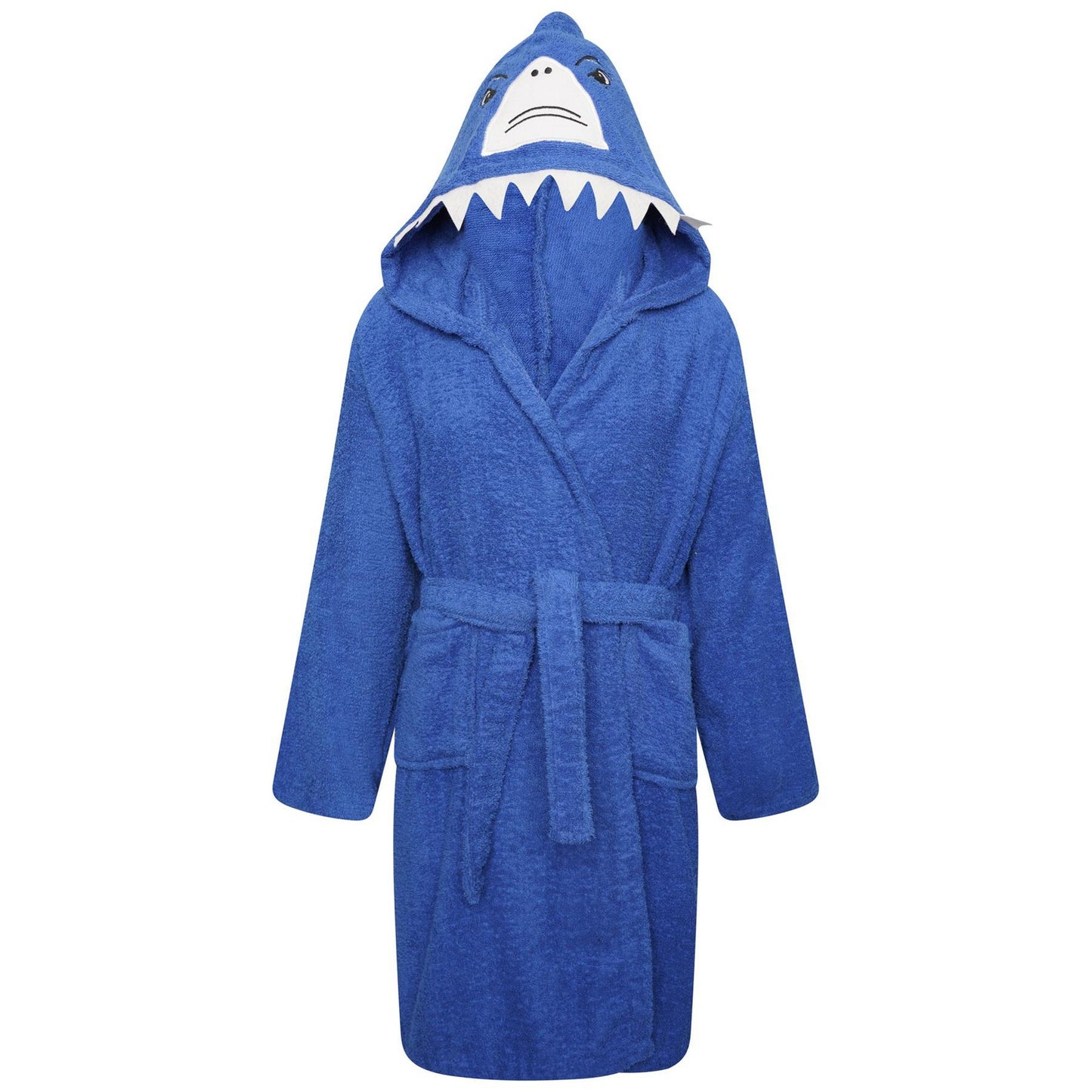 Blue - Front - Keanu Childrens-Kids Shark Head Cotton Dressing Gown