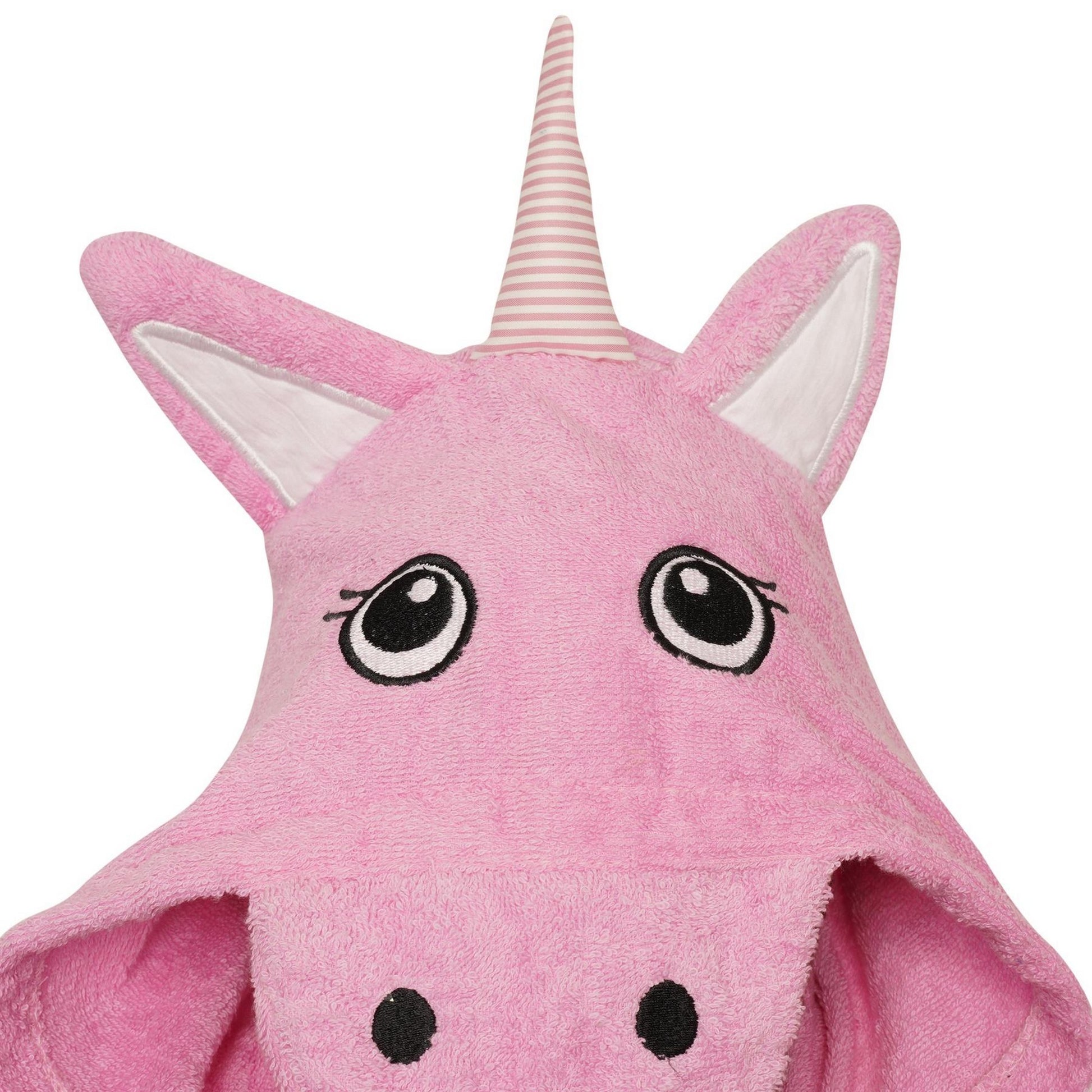 Pink - Back - Keanu Childrens-Kids Unicorn Head Cotton Dressing Gown
